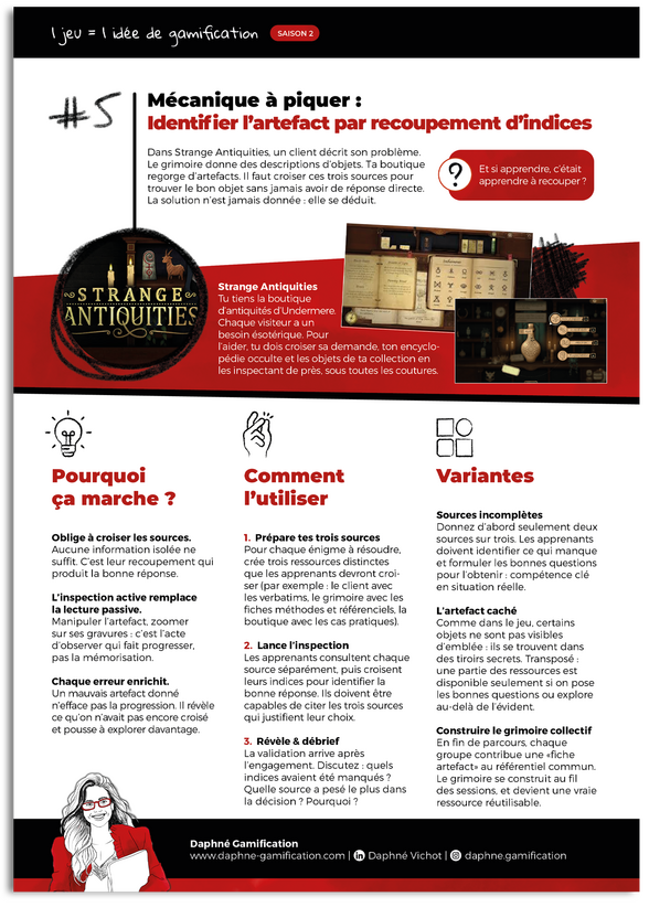 Strange Antiquities : identifier la bonne réponse à une demande